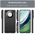 Husa de Protectie pentru Huawei Mate 60 Pro, Flippy, Protectie 360, din TPU cu element de Carbon, Anti Alunecare, 1.8