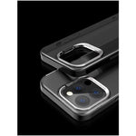 Husa de protectie pentru iPhone 14, cu suport metalic pentru camera, Bracket Series, Flippy, Protectie Antisoc, PC mat,