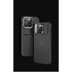 Husa de protectie pentru iPhone 14, cu suport metalic pentru camera, Bracket Series, Flippy, Protectie Antisoc, PC mat,