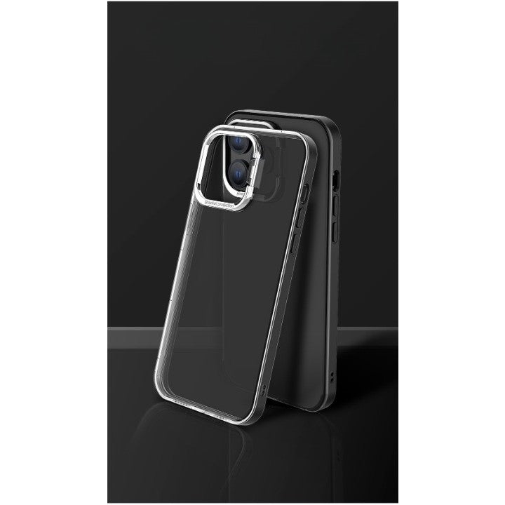 Husa de protectie pentru iPhone 14 Plus, cu suport metalic pentru camera, Bracket Series, Flippy, Protectie Antisoc, PC