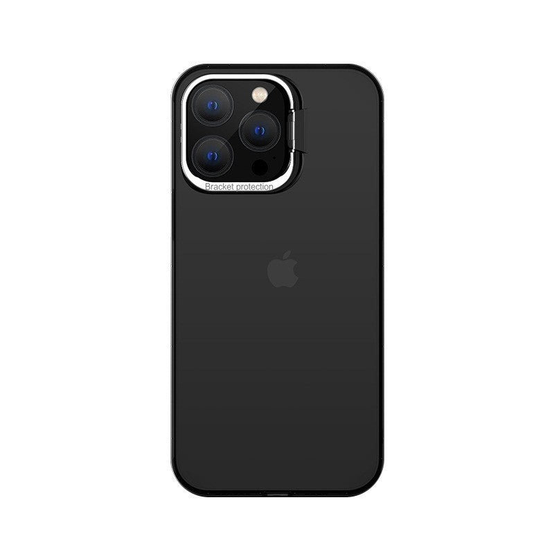 Husa de protectie pentru iPhone 14 Plus, cu suport metalic pentru camera, Bracket Series, Flippy, Protectie Antisoc, PC