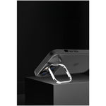 Husa de protectie pentru iPhone 14 Pro Max, cu suport metalic pentru camera, Bracket Series, Flippy, Protectie Antisoc,