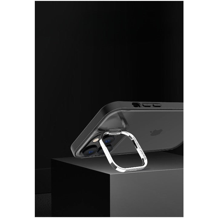 Husa de protectie pentru iPhone 14 Pro Max, cu suport metalic pentru camera, Bracket Series, Flippy, Protectie Antisoc,