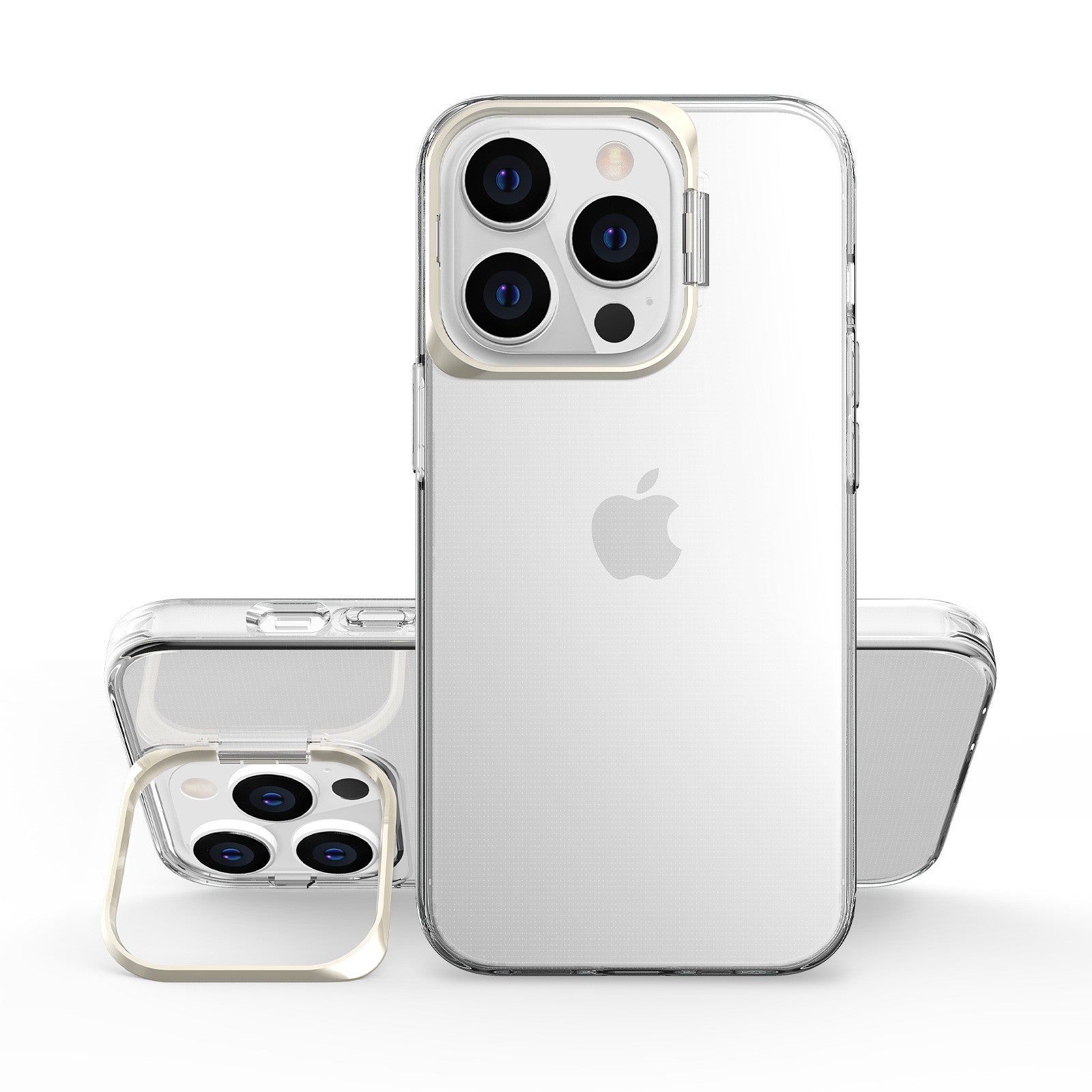 Husa de protectie pentru iPhone 14 Pro Max, cu suport metalic pentru camera, Bracket Series, Flippy, Protectie Antisoc,