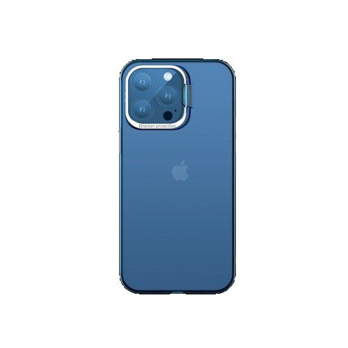 Husa de protectie pentru iPhone 14 Pro Max, cu suport metalic pentru camera, Bracket Series, Flippy, Protectie Antisoc,