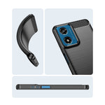 Husa de Protectie pentru Motorola Moto G04 5G / Moto G24 5G, Flippy, Protectie 360, din TPU cu element de Carbon, Anti