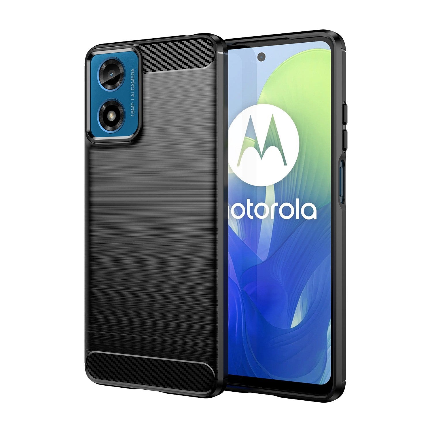 Husa de Protectie pentru Motorola Moto G04 5G / Moto G24 5G, Flippy, Protectie 360, din TPU cu element de Carbon, Anti