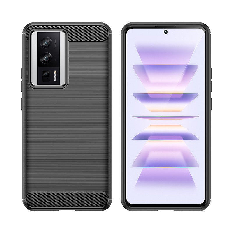Husa de Protectie pentru Xiaomi Redmi 12, Flippy, Protectie 360, din TPU cu element de Carbon, Anti Alunecare, 1.8 mm,