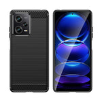 Husa de Protectie pentru Xiaomi Redmi 12 Pro, Flippy, Protectie 360, din TPU cu element de Carbon, Anti Alunecare, 1.8