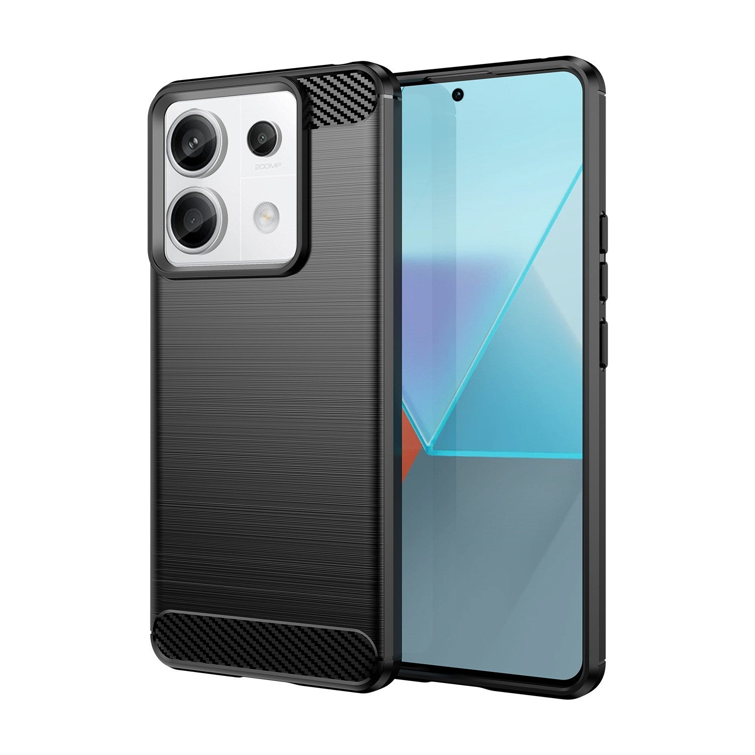 Husa de Protectie pentru Xiaomi Redmi Note 13 5G, Flippy, Protectie 360, din TPU cu element de Carbon, Anti Alunecare,