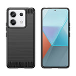 Husa de Protectie pentru Xiaomi Redmi Note 13 Pro Plus, Flippy, Protectie 360, din TPU cu element de Carbon, Anti