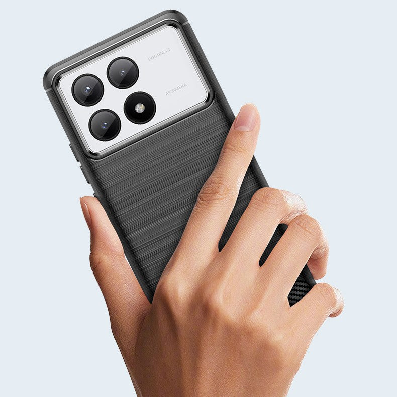 Husa de Protectie pentru Xiaomi Redmi Note 13C 5G, Flippy, Protectie 360, din TPU cu element de Carbon, Anti Alunecare,