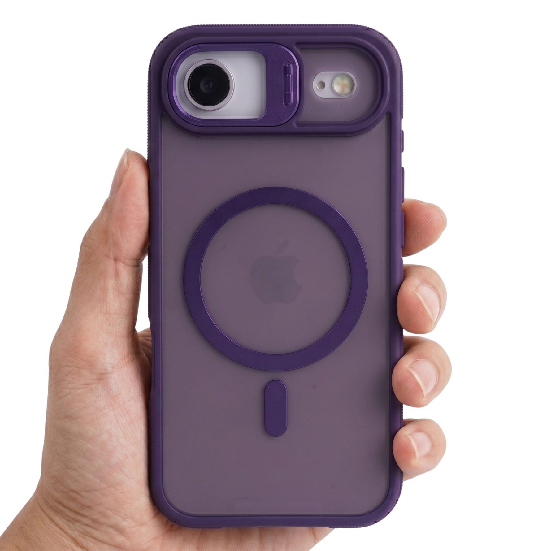 Husa de Protectie Telefon, Flippy, Compatibila cu iPhone 17 Air, MagSafe, Acrylic, Suport Metalic Protectie Camera,