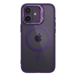 Husa de Protectie Telefon, Flippy, Compatibila cu iPhone 17, MagSafe, Acrylic, Suport Metalic Protectie Camera,