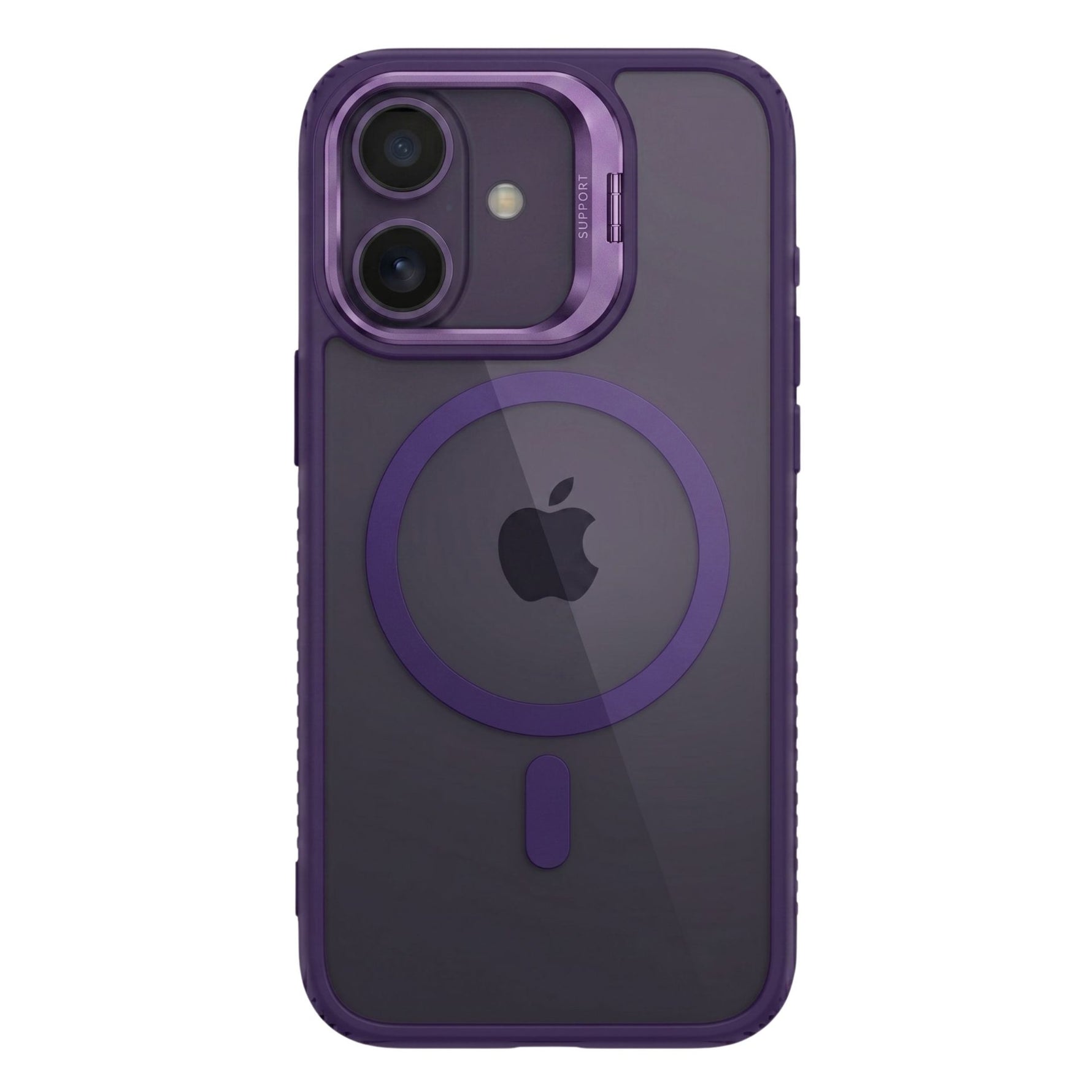 Husa de Protectie Telefon, Flippy, Compatibila cu iPhone 17, MagSafe, Acrylic, Suport Metalic Protectie Camera,