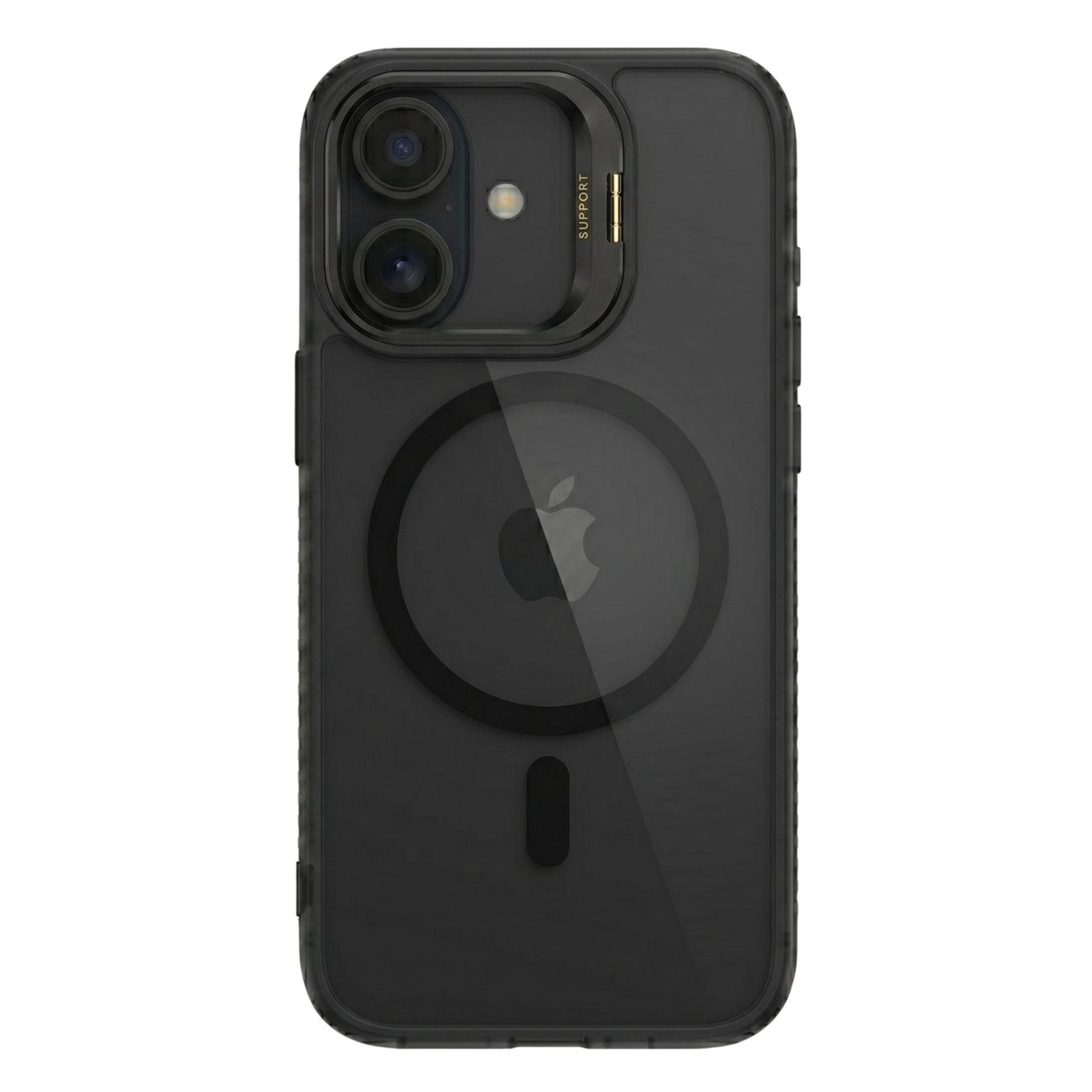 Husa de Protectie Telefon, Flippy, Compatibila cu iPhone 17 , MagSafe, Acrylic, Suport Metalic Protectie Camera,