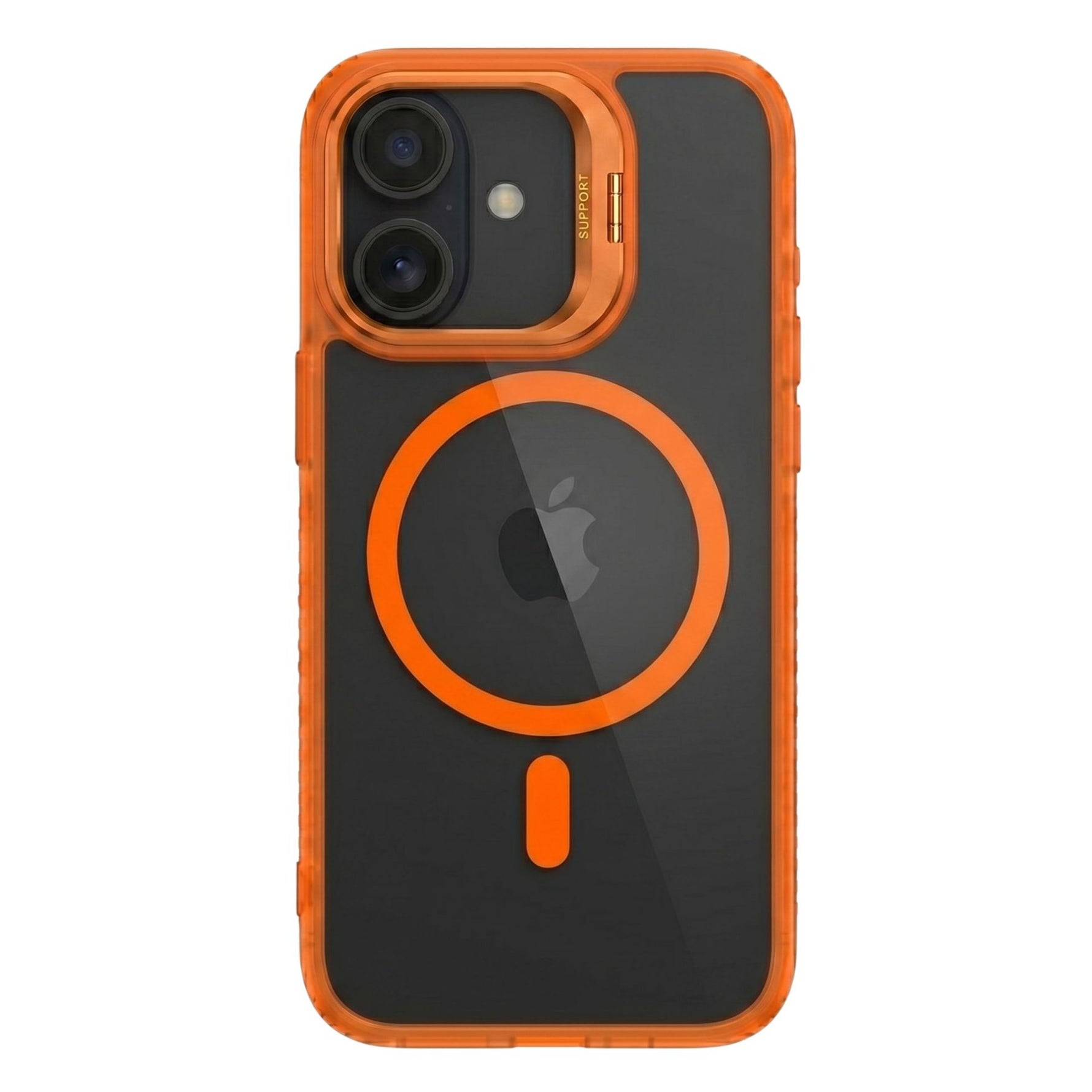 Husa de Protectie Telefon, Flippy, Compatibila cu iPhone 17, MagSafe, Acrylic, Suport Metalic Protectie Camera,