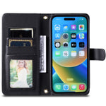 Husa de Protectie Tip Carte, Flippy, pentru Apple iPhone 15 Pro, Model cu Suport si Capsa, Antisoc, Rezistenta la