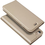 Husa de Protectie Tip Carte, Flippy, pentru Apple iPhone 7/8/SE 2020, Capac Oglinda, din Piele Ecologica si PC, Auriu