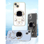 Husa de Protectie TPU 2in1, Flippy, pentru Apple iPhone 14, Astronaut cu Suport, Antisoc, Rezistenta la Impact,