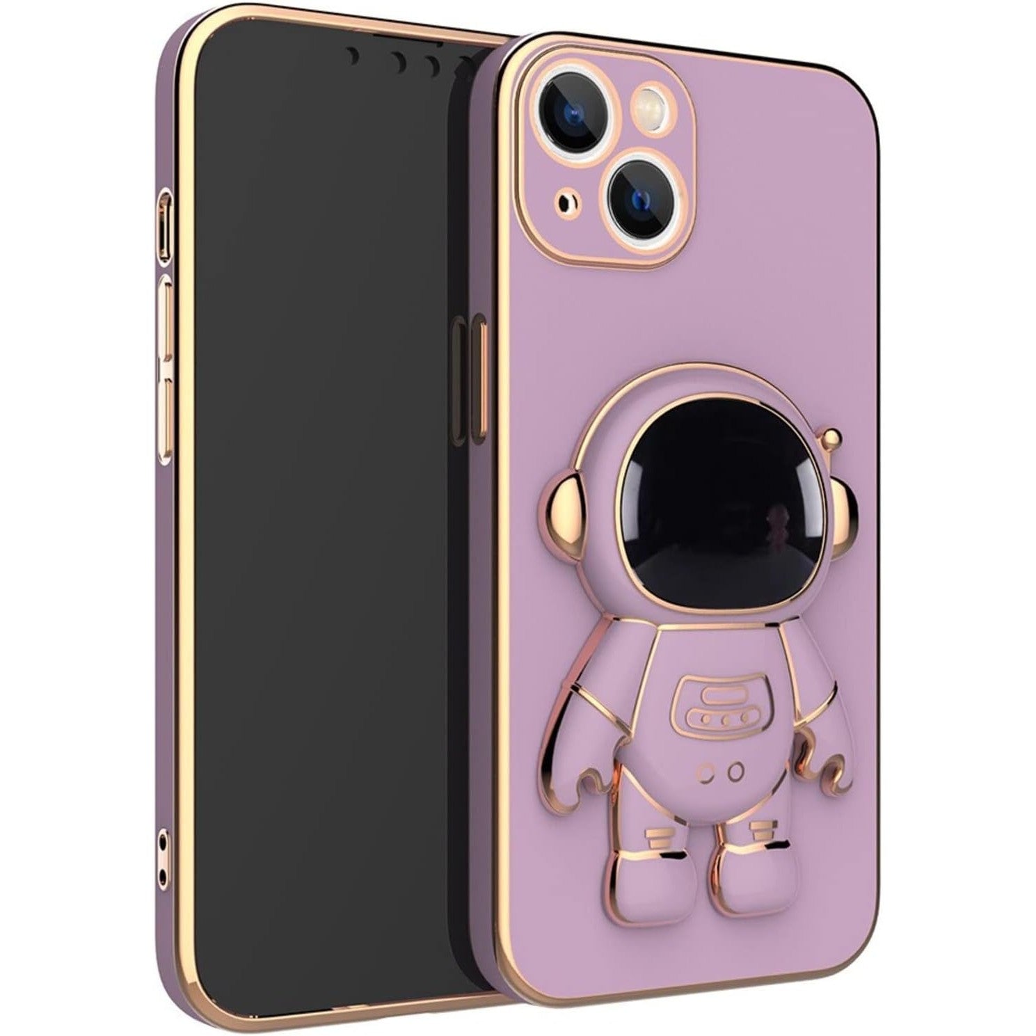 Husa de Protectie TPU 2in1, Flippy, pentru Apple iPhone 14 Plus, Astronaut cu Suport, Antisoc, Rezistenta la Impact,