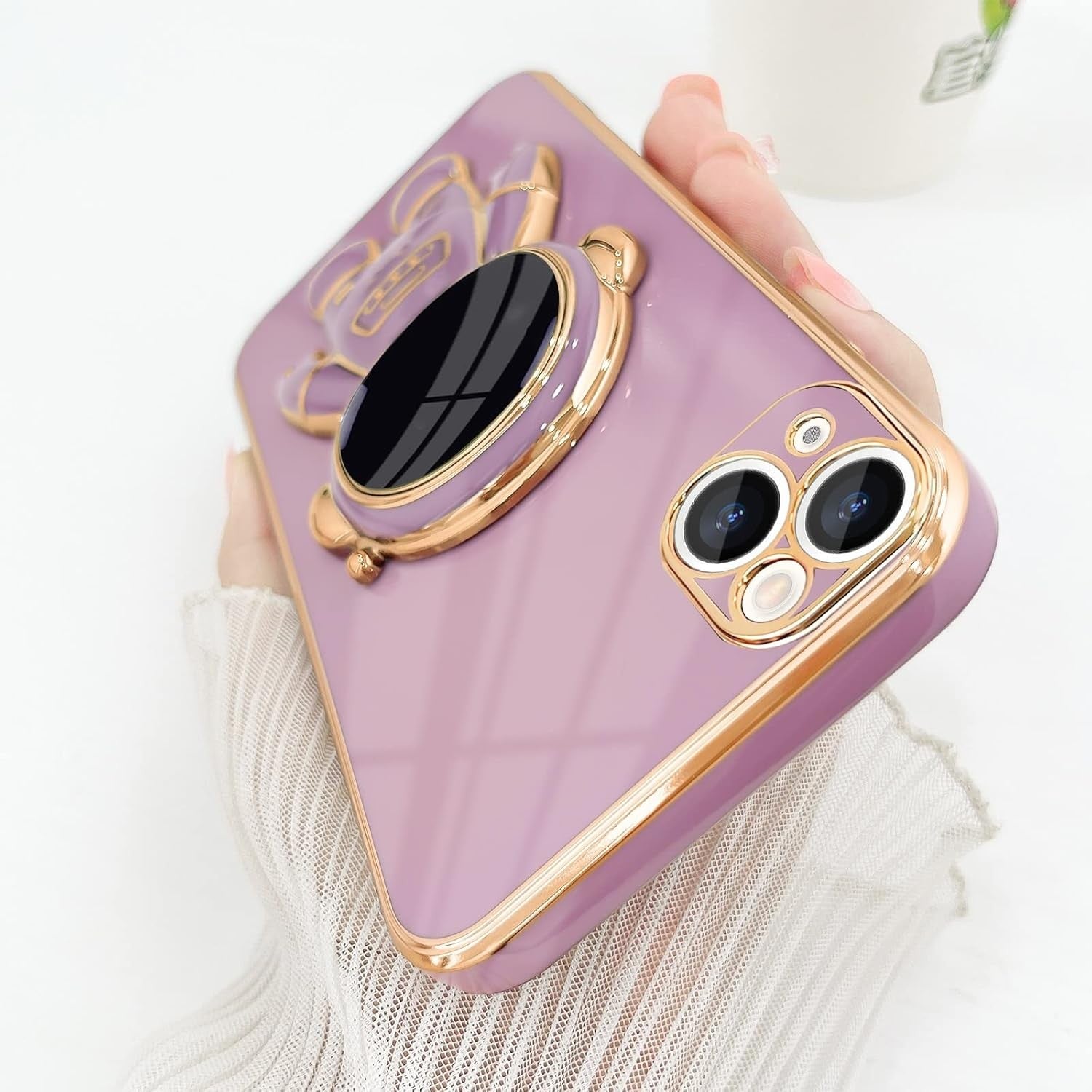 Husa de Protectie TPU 2in1, Flippy, pentru Apple iPhone 14 Plus, Astronaut cu Suport, Antisoc, Rezistenta la Impact,