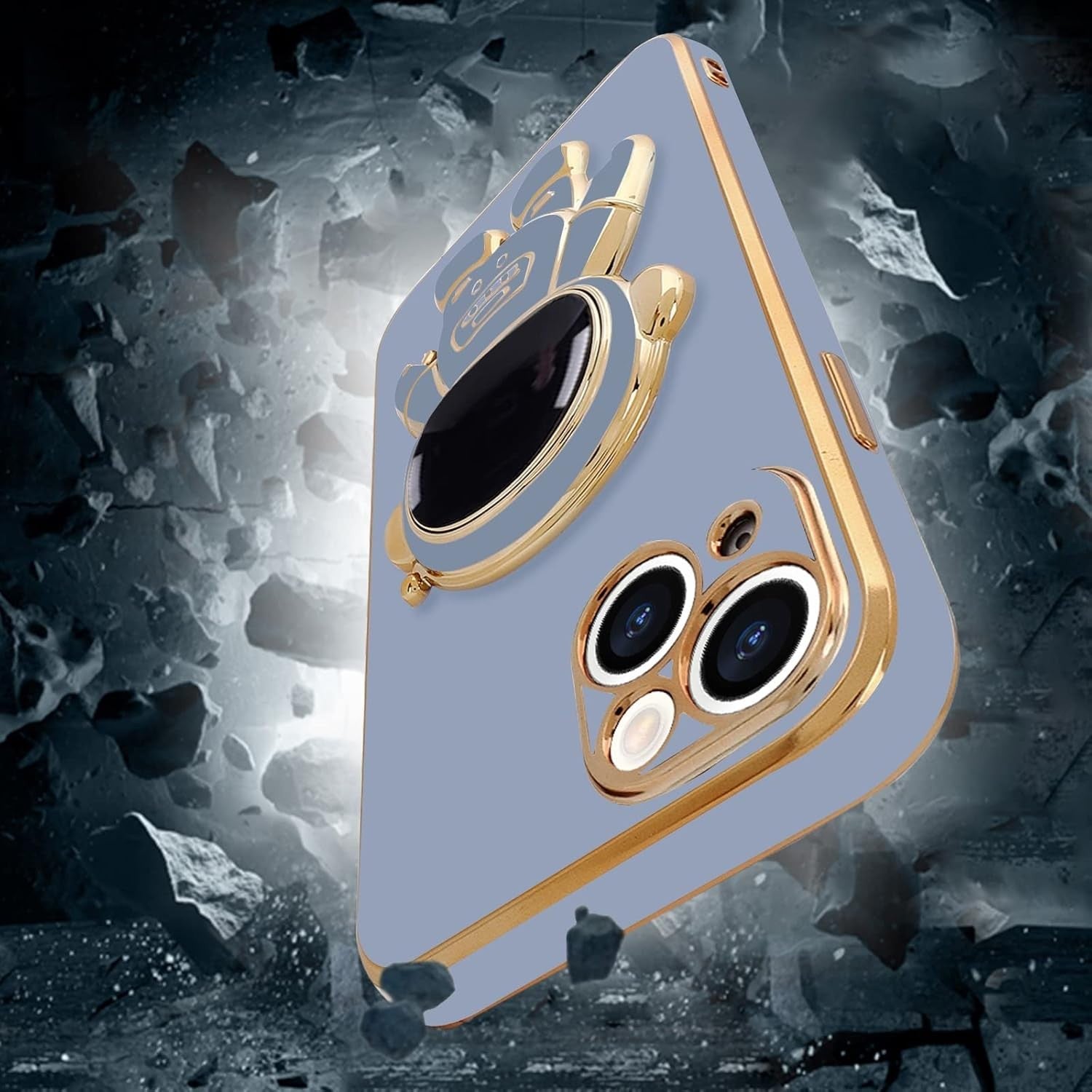 Husa de Protectie TPU 2in1, Flippy, pentru Apple iPhone 14 Plus, Astronaut cu Suport, Antisoc, Rezistenta la Impact,