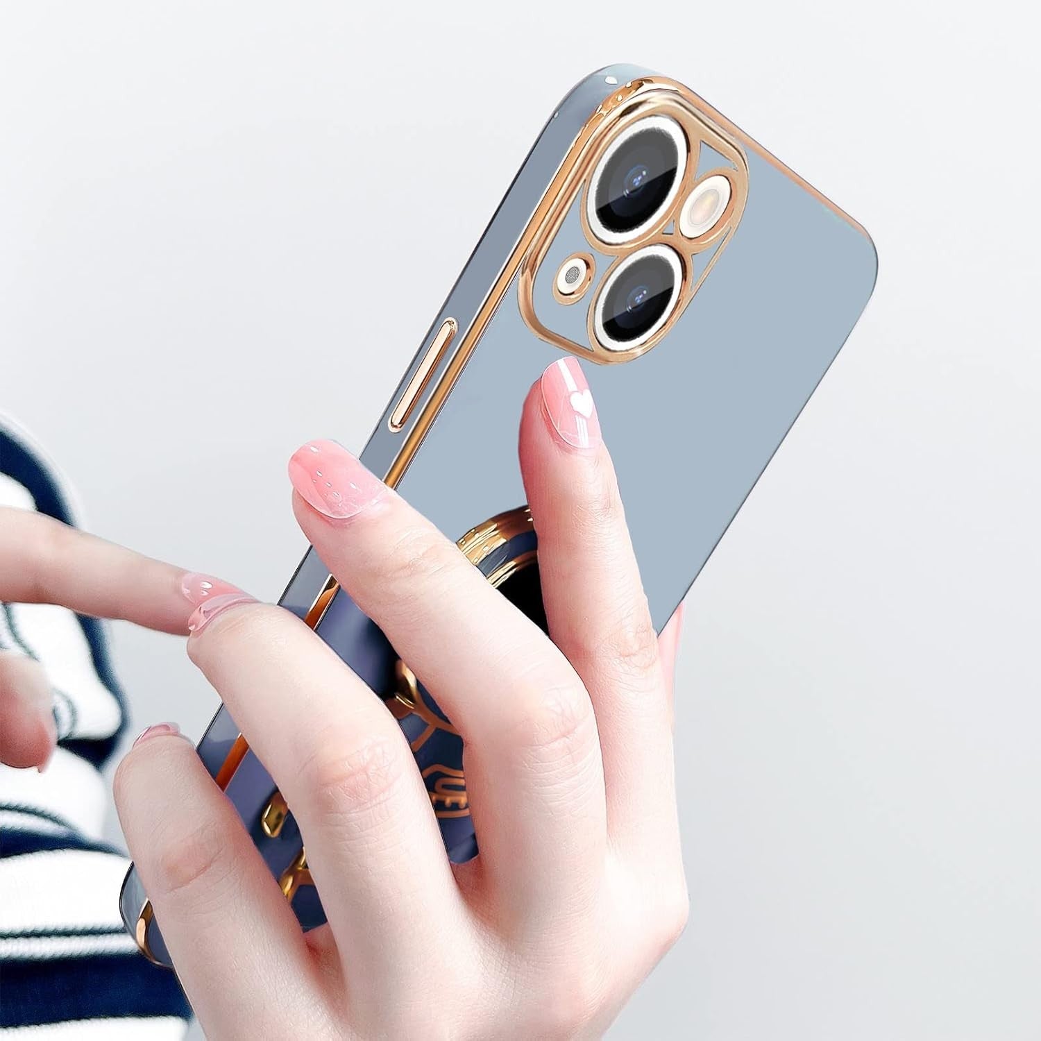 Husa de Protectie TPU 2in1, Flippy, pentru Apple iPhone 14 Plus, Astronaut cu Suport, Antisoc, Rezistenta la Impact,
