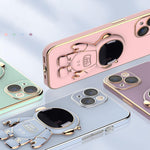 Husa de Protectie TPU 2in1, Flippy, pentru Apple iPhone 14 Plus, Astronaut cu Suport, Antisoc, Rezistenta la Impact,