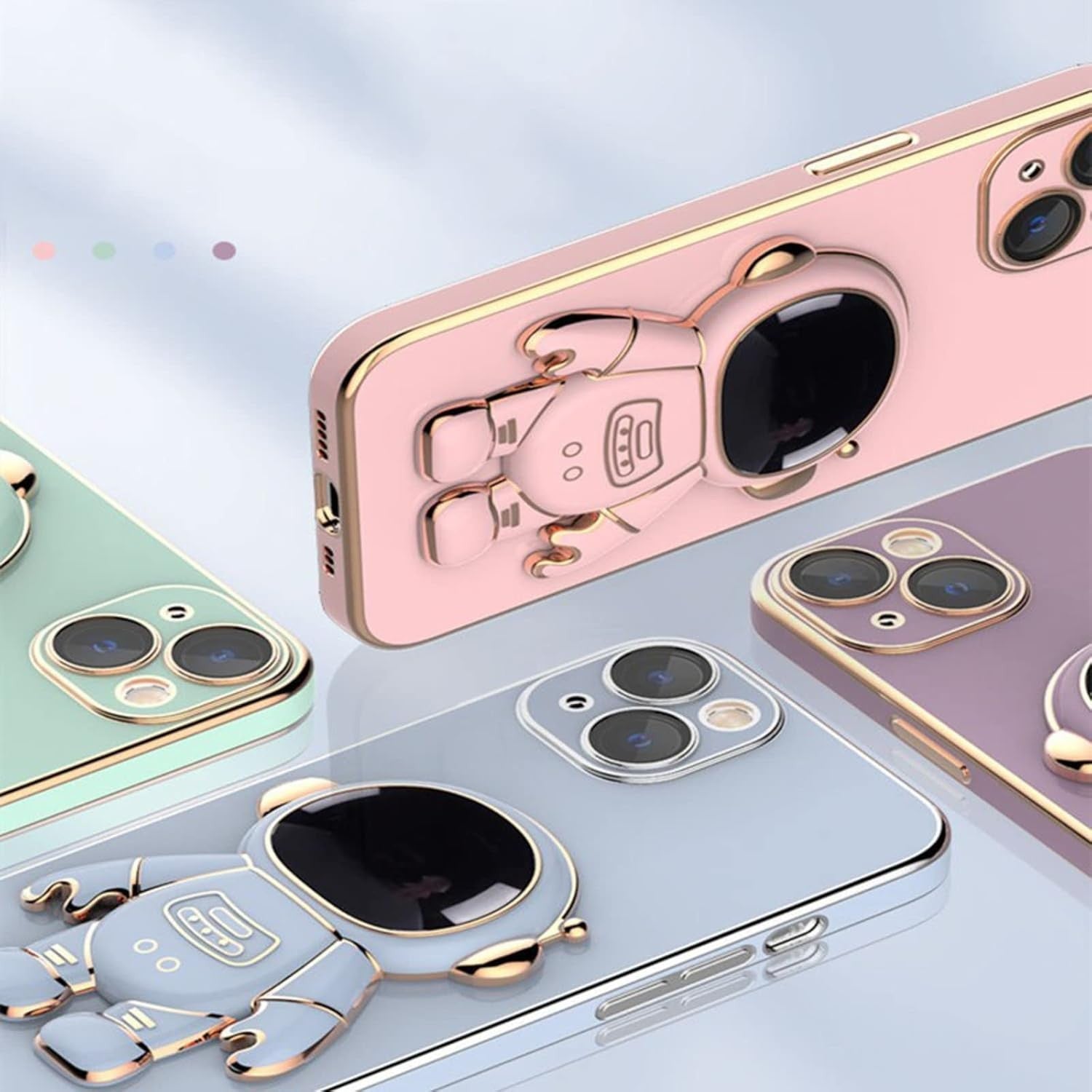 Husa de Protectie TPU 2in1, Flippy, pentru Apple iPhone 14 Plus, Astronaut cu Suport, Antisoc, Rezistenta la Impact,