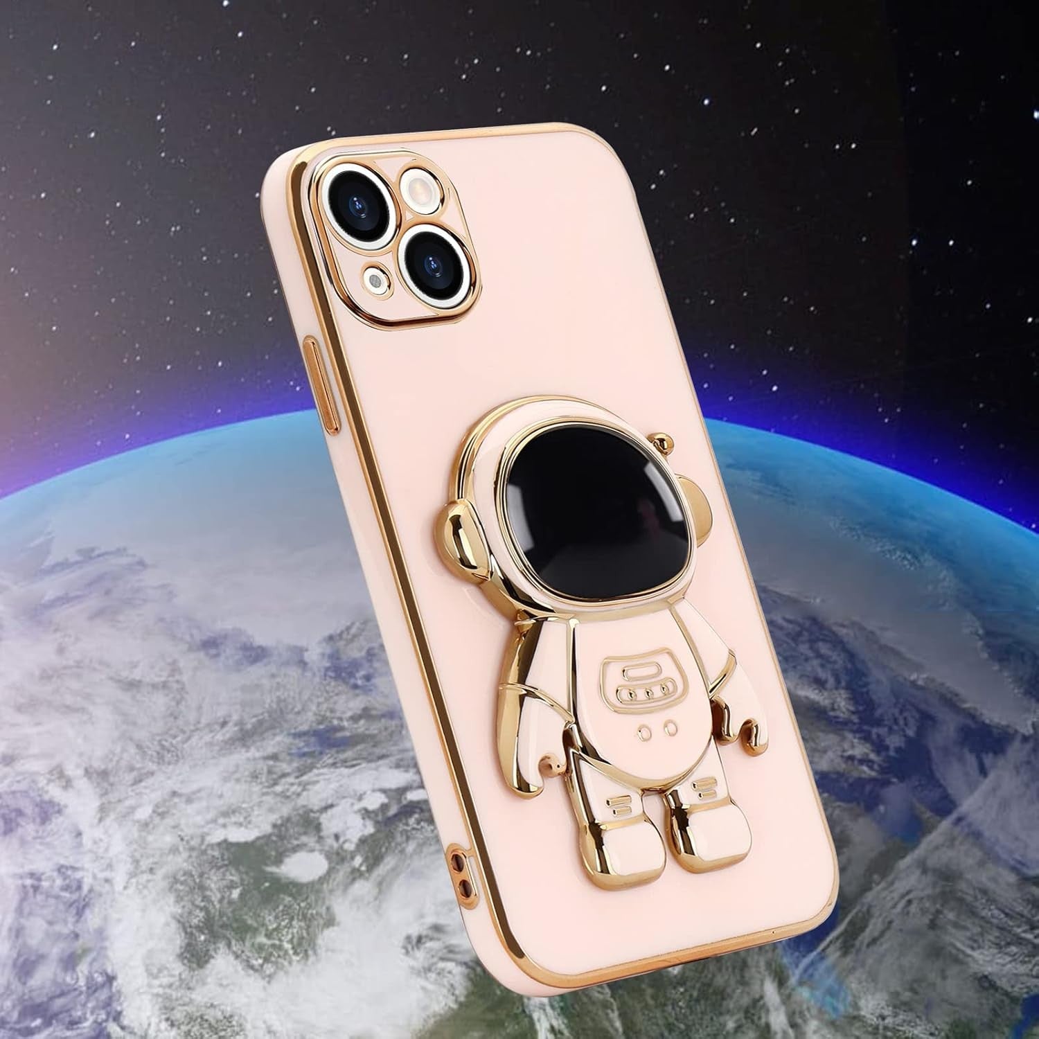 Husa de Protectie TPU 2in1, Flippy, pentru Apple iPhone 14 Plus, Astronaut cu Suport, Antisoc, Rezistenta la Impact,