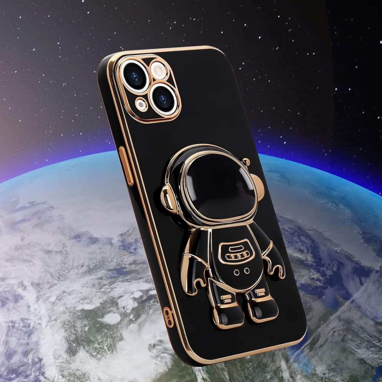 Husa de Protectie TPU 2in1, Flippy, pentru Apple iPhone 14 Plus, Astronaut cu Suport, Antisoc, Rezistenta la Impact,