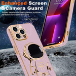 Husa de Protectie TPU 2in1, Flippy, pentru Apple iPhone 14 Pro, Astronaut cu Suport, Antisoc, Rezistenta la Impact,