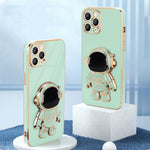 Husa de Protectie TPU 2in1, Flippy, pentru Apple iPhone 14 Pro, Astronaut cu Suport, Antisoc, Rezistenta la Impact,