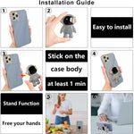 Husa de Protectie TPU 2in1, Flippy, pentru Apple iPhone 14 Pro, Astronaut cu Suport, Antisoc, Rezistenta la Impact,