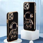 Husa de Protectie TPU 2in1, Flippy, pentru Apple iPhone 14 Pro, Astronaut cu Suport, Antisoc, Rezistenta la Impact,