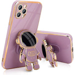 Husa de Protectie TPU 2in1, Flippy, pentru Apple iPhone 14 Pro, Astronaut cu Suport, Antisoc, Rezistenta la Impact,
