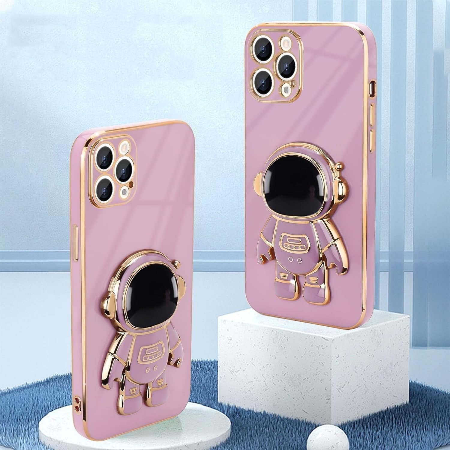 Husa de Protectie TPU 2in1, Flippy, pentru Apple iPhone 14 Pro Max, Astronaut cu Suport, Antisoc, Rezistenta la Impact,