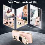 Husa de Protectie TPU 2in1, Flippy, pentru Apple iPhone 14 Pro Max, Astronaut cu Suport, Antisoc, Rezistenta la Impact,