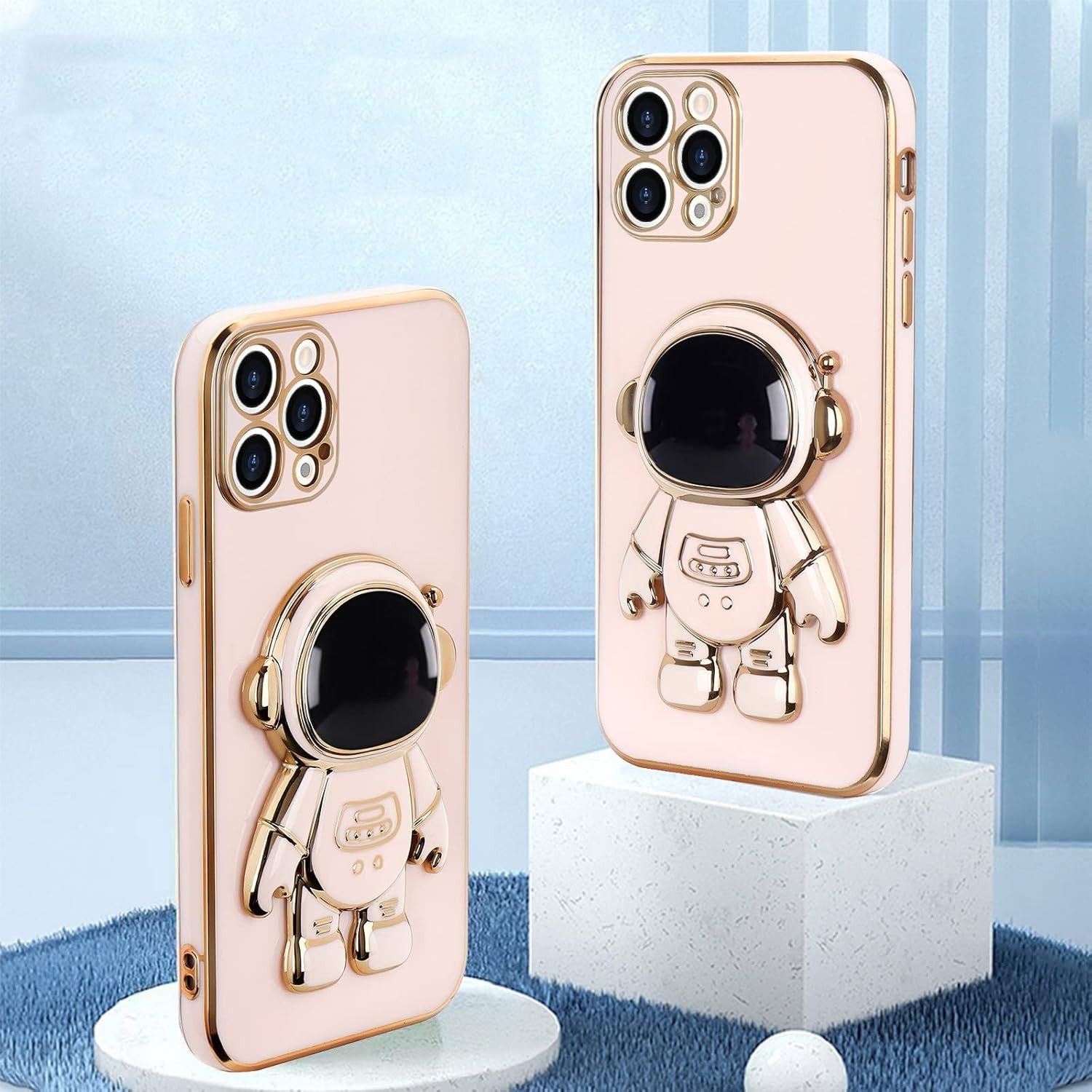 Husa de Protectie TPU 2in1, Flippy, pentru Apple iPhone 14 Pro Max, Astronaut cu Suport, Antisoc, Rezistenta la Impact,