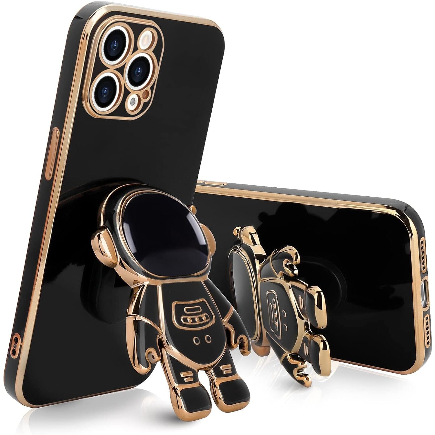 Husa de Protectie TPU 2in1, Flippy, pentru Apple iPhone 14 Pro Max, Astronaut cu Suport, Antisoc, Rezistenta la Impact,