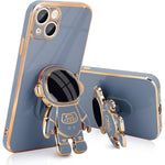 Husa de Protectie TPU 2in1, Flippy, pentru Apple iPhone 15, Astronaut cu Suport, Antisoc, Rezistenta la Impact,