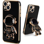 Husa de Protectie TPU 2in1, Flippy, pentru Apple iPhone 15, Astronaut cu Suport, Antisoc, Rezistenta la Impact,
