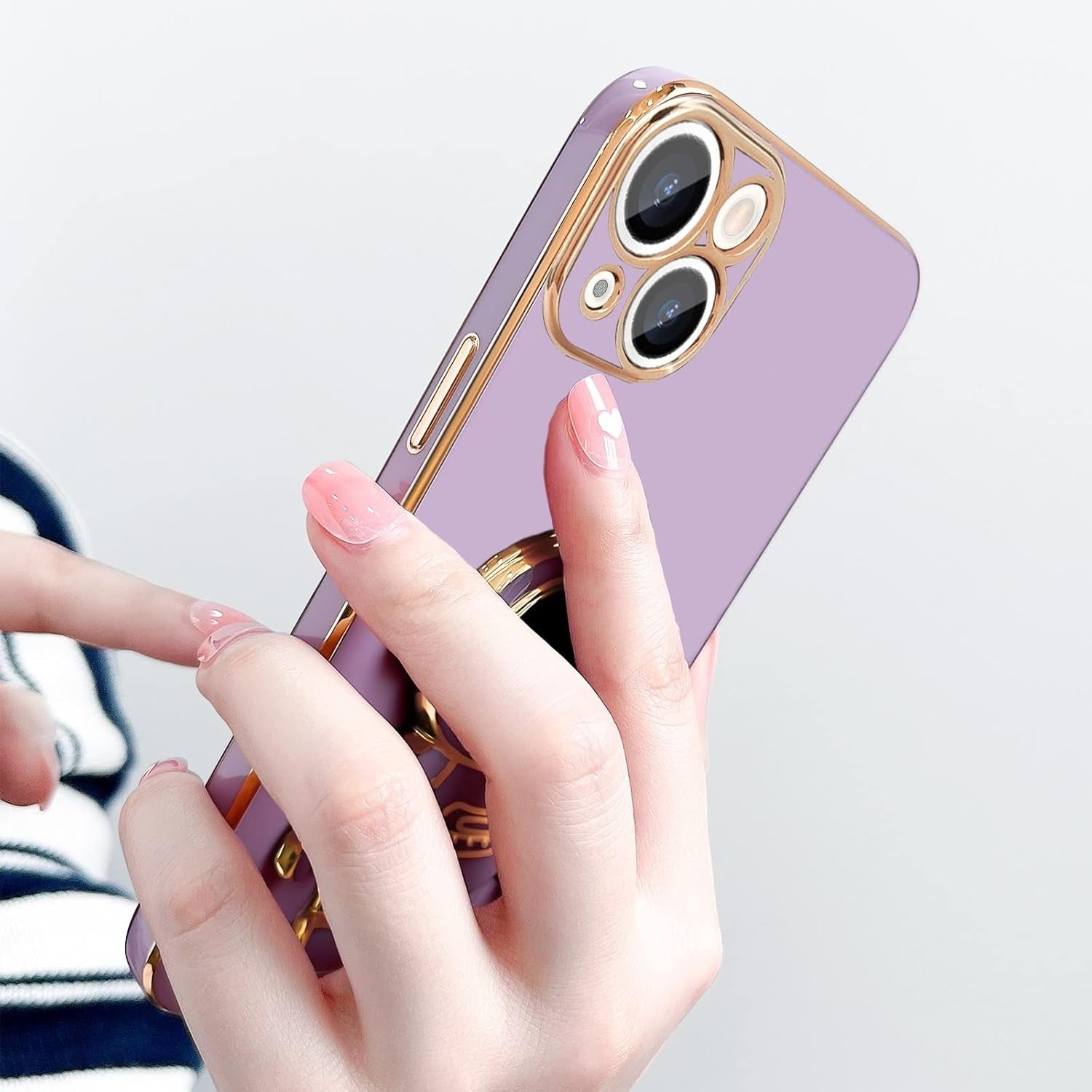 Husa de Protectie TPU 2in1, Flippy, pentru Apple iPhone 15 Plus, Astronaut cu Suport, Antisoc, Rezistenta la Impact,
