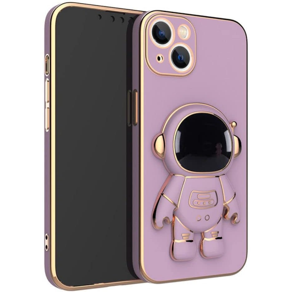 Husa de Protectie TPU 2in1, Flippy, pentru Apple iPhone 15 Plus, Astronaut cu Suport, Antisoc, Rezistenta la Impact,