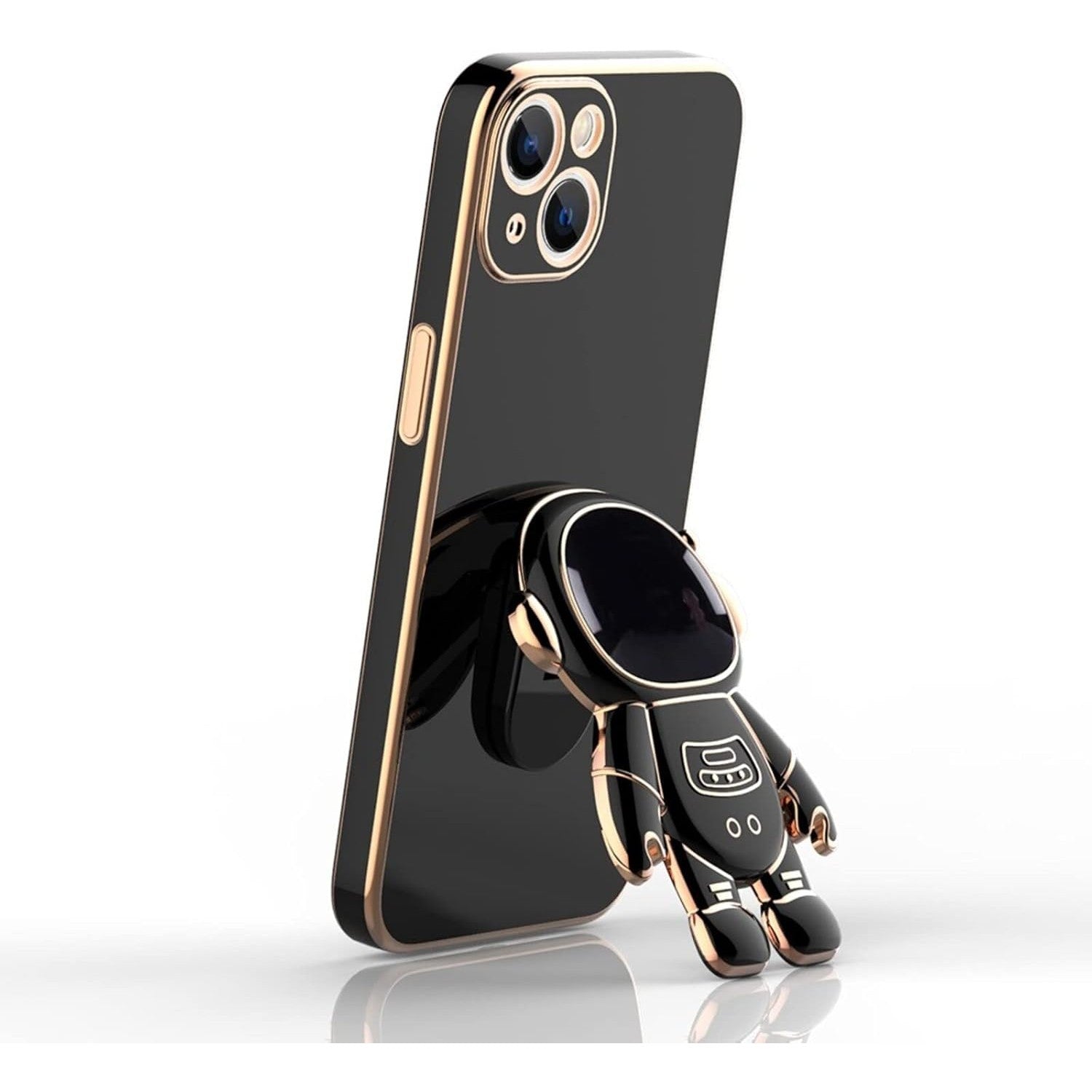 Husa de Protectie TPU 2in1, Flippy, pentru Apple iPhone 15 Plus, Astronaut cu Suport, Antisoc, Rezistenta la Impact,