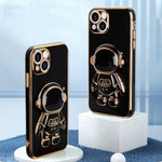Husa de Protectie TPU 2in1, Flippy, pentru Apple iPhone 15 Plus, Astronaut cu Suport, Antisoc, Rezistenta la Impact,
