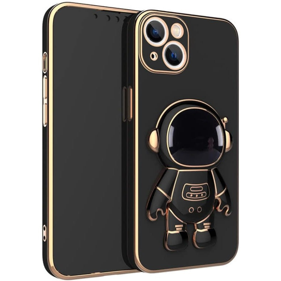 Husa de Protectie TPU 2in1, Flippy, pentru Apple iPhone 15 Plus, Astronaut cu Suport, Antisoc, Rezistenta la Impact,