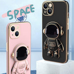 Husa de Protectie TPU 2in1, Flippy, pentru Apple iPhone 15 Plus, Astronaut cu Suport, Antisoc, Rezistenta la Impact,