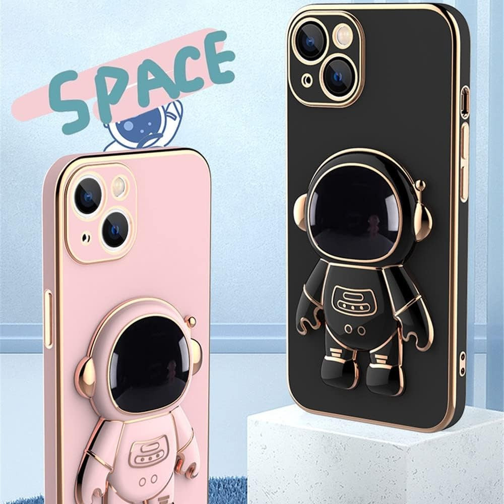 Husa de Protectie TPU 2in1, Flippy, pentru Apple iPhone 15 Plus, Astronaut cu Suport, Antisoc, Rezistenta la Impact,